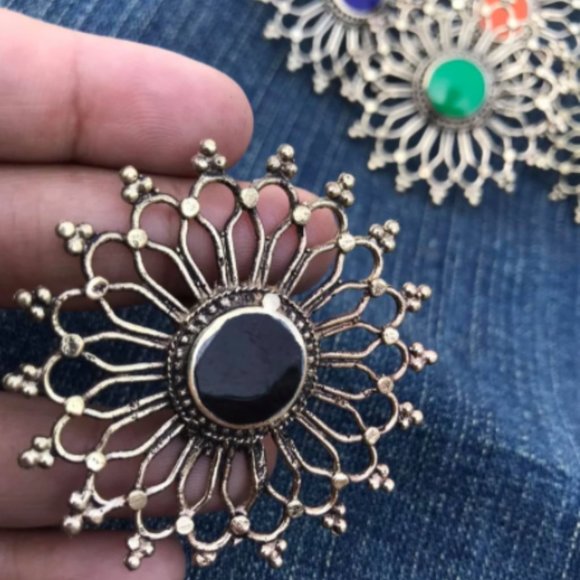 Afghan Statement Tribal Ring, Afghan Ring, Bohemian Ethnic, Afghan Jewelry - Picture 2 of 8